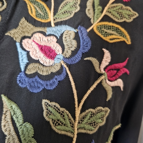 Johnny Was Long sleeve silk blouse - Picture 8 of 12